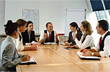 image of team at board table